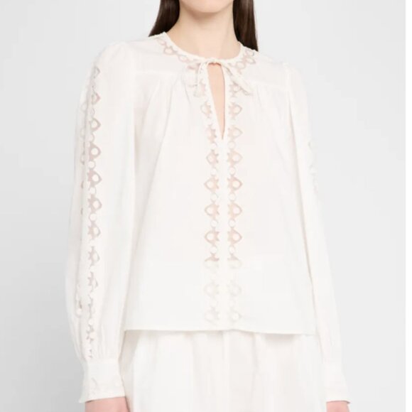 NWT Ulla Johnson Kady Long-Sleeve Blouse - Picture 1 of 2